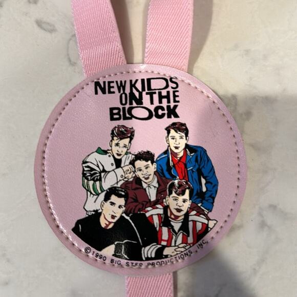 NEW KIDS ON THE BLOCK VINTAGE SUSPENDERS dead stock pink toddler - Picture 2 of 8